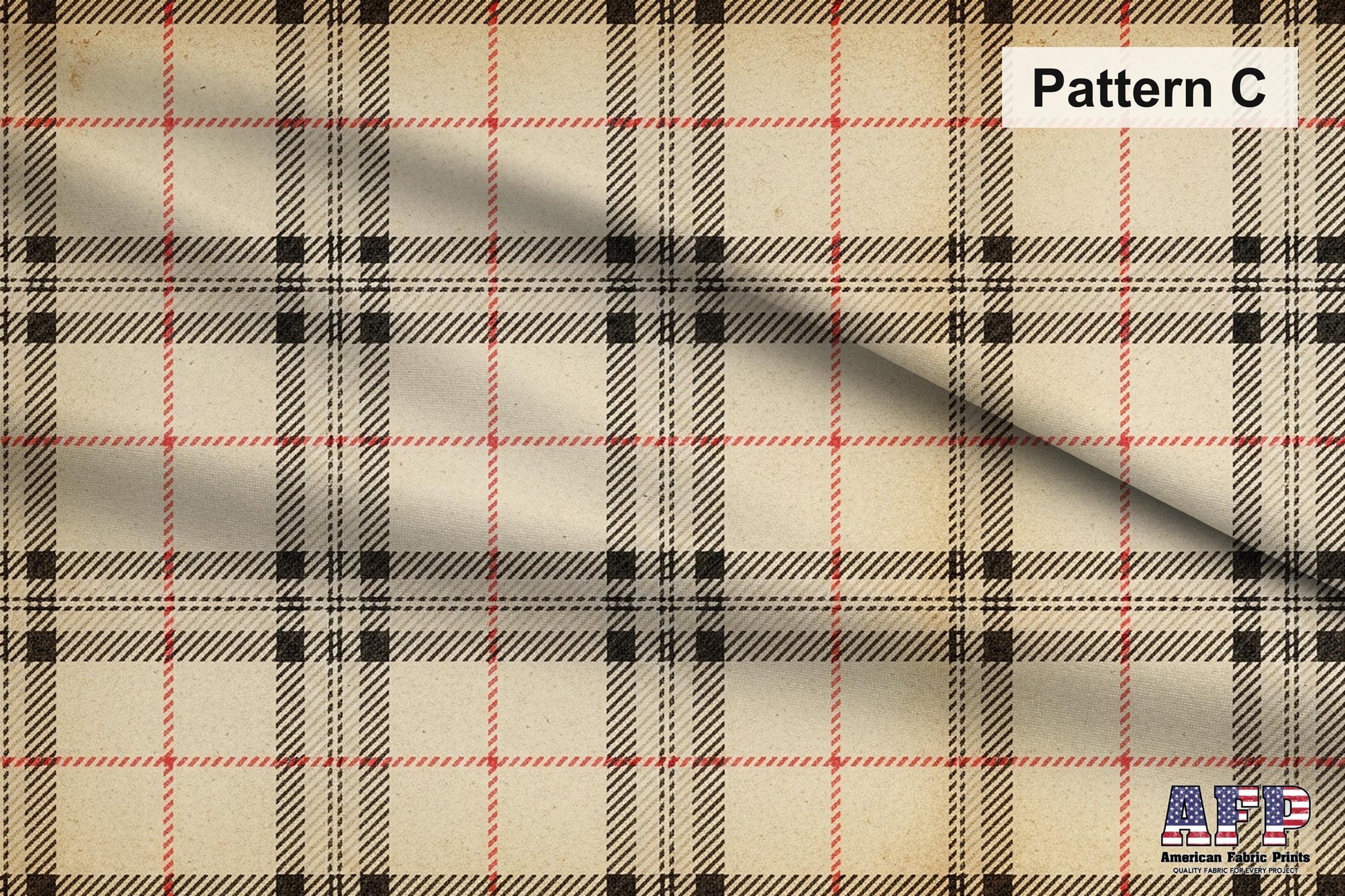 Beige Plaid Fabric Bundle Set - Shop now at American Fabric Prints