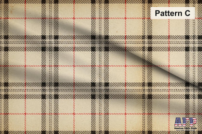 Beige Plaid Fabric Bundle Set - Shop now at American Fabric Prints