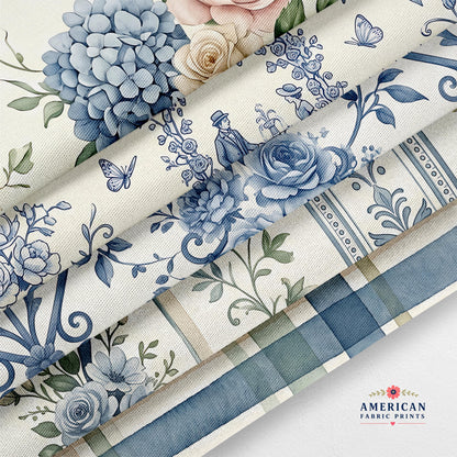 Blue Cottage Fabric Bundle Set - Shop now at American Fabric Prints