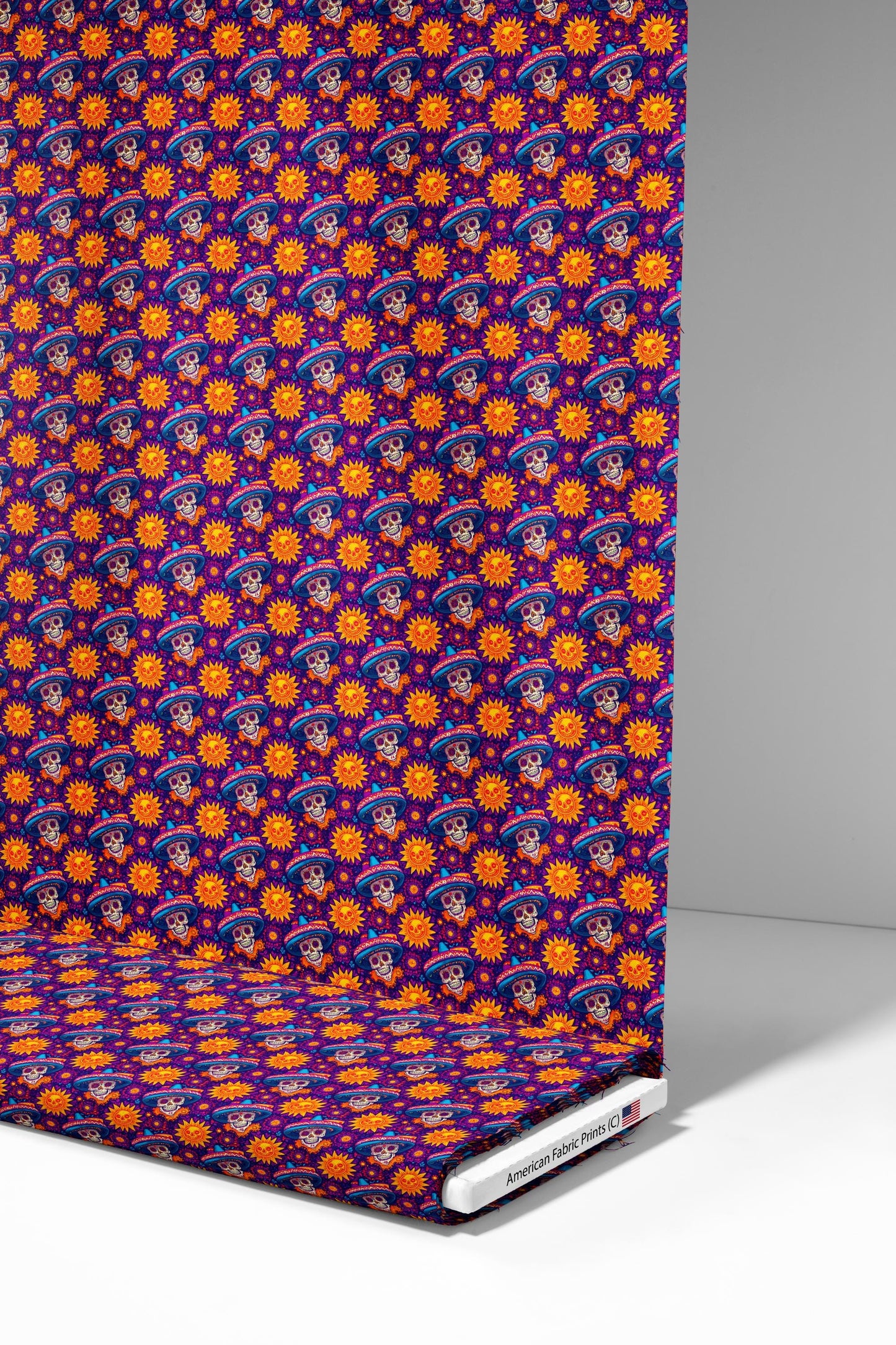 Fiesta Skull Fabric - Shop now at American Fabric Prints
