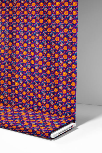 Fiesta Skull Fabric - Shop now at American Fabric Prints