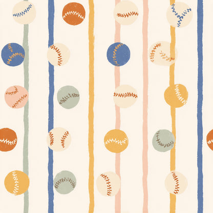 Playful Baseball Fabric - Shop now at American Fabric Prints