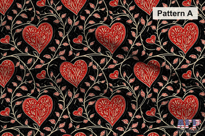 Black + Red Hearts Fabric Bundle Set - Shop now at American Fabric Prints