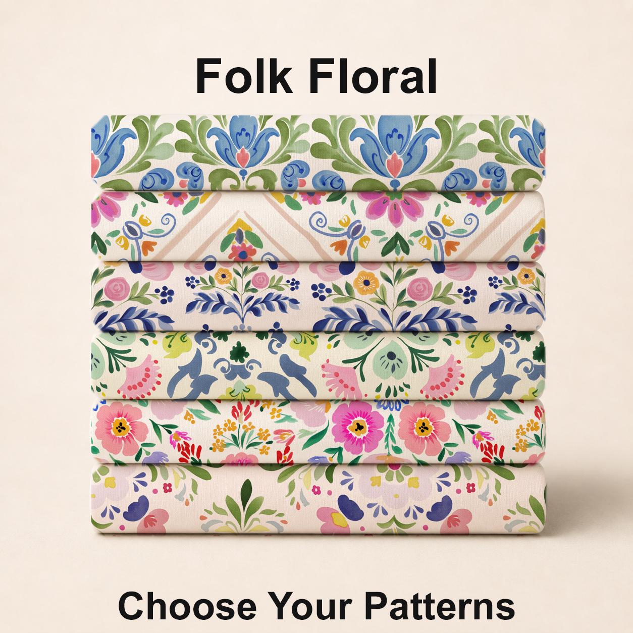 Folk Floral Fabric Bundle Set - Shop now at American Fabric Prints