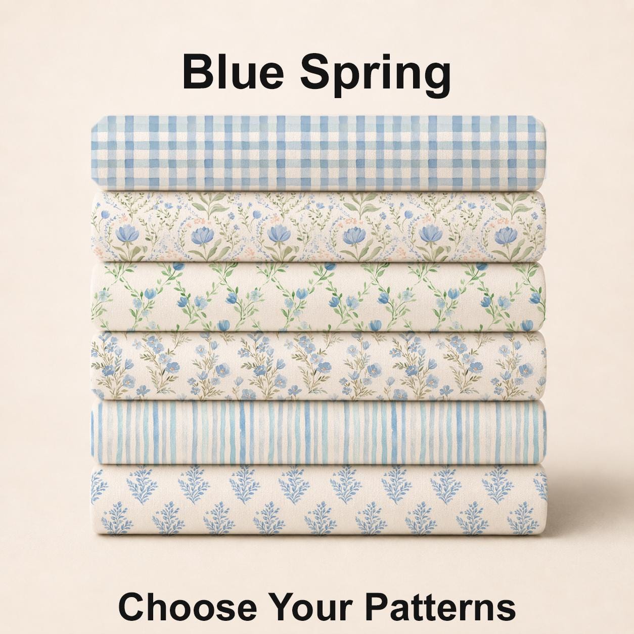 Blue Spring Fabric Bundle Set - Shop now at American Fabric Prints