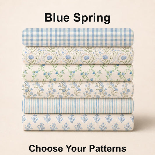Blue Spring Fabric Bundle Set - Shop now at American Fabric Prints