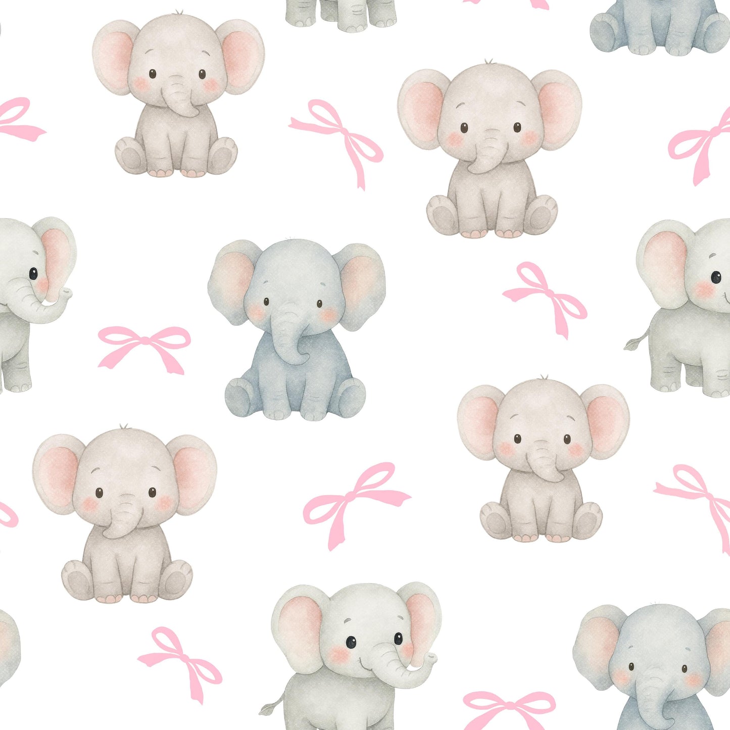 Little Coquette Elephants Fabric - Shop now at American Fabric Prints