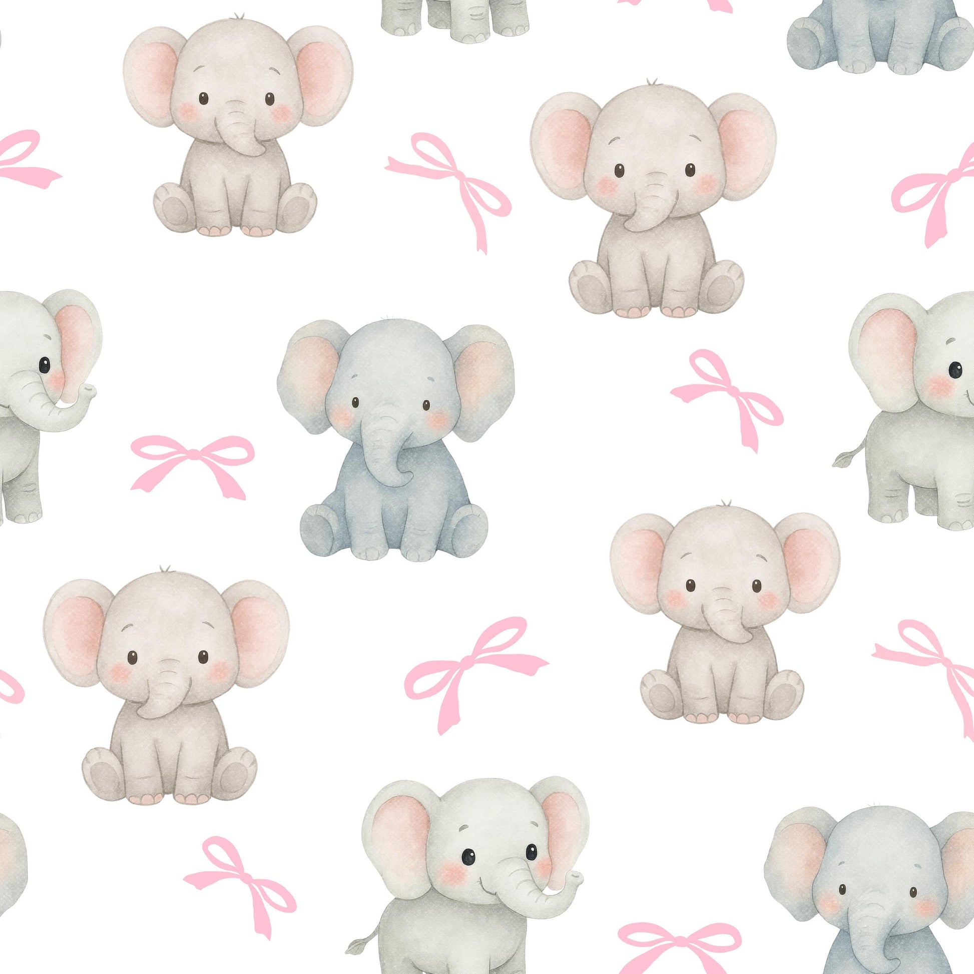 Little Coquette Elephants Fabric - Shop now at American Fabric Prints
