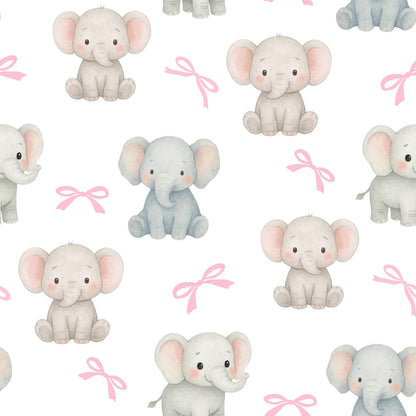 Little Coquette Elephants Fabric - Shop now at American Fabric Prints
