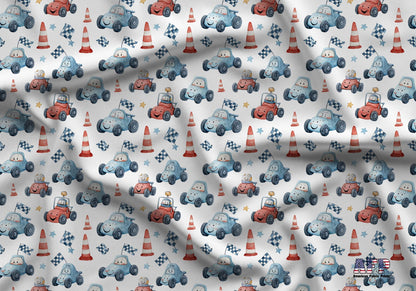 Silly Racers Fabric - Shop now at American Fabric Prints