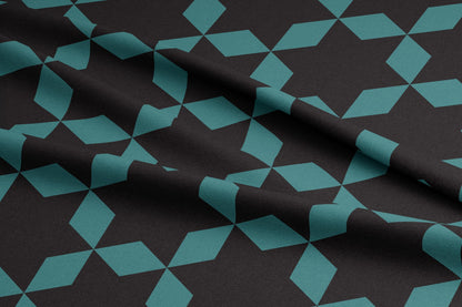Abstract Geometric Pattern Fabric, Geometric Pattern Upholstery Fabric, Cotton Fabric by the Yard, Custom Made Cotton Fabric with Pattern
