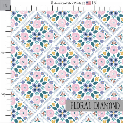 Floral Quilt Patterns | Chicken Quilting | Pink Florals | Farmhouse Patterns | Chic Fabric | Made in USA | American Fabric Prints