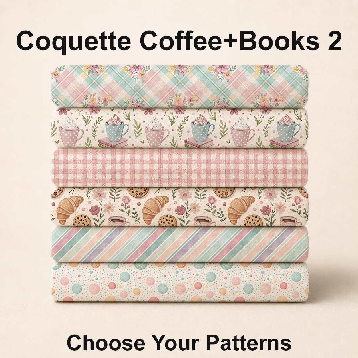 Coquette Coffee+Books 2 Fabric Bundle Set - Shop now at American Fabric Prints