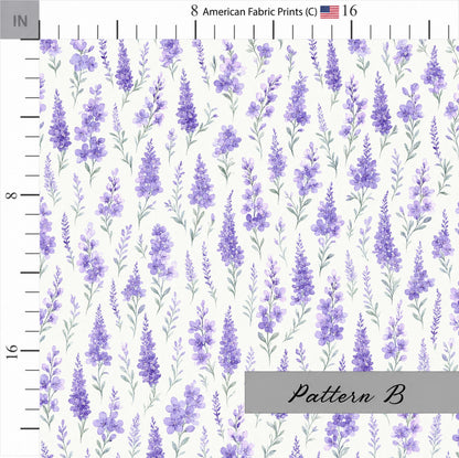 Lavender Themed Purple Fabric. Cotton Quilting Fabric. Shop now at American Fabric Prints.