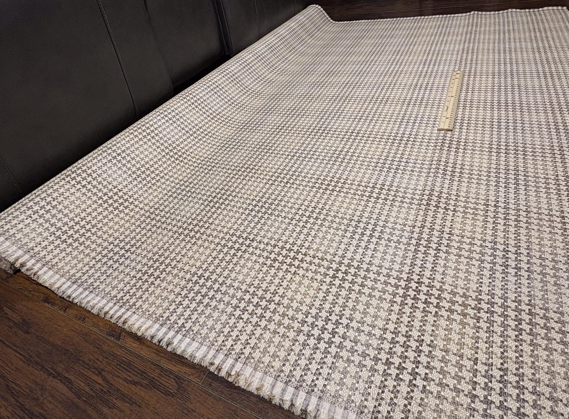 Kravet Design Houndstooth in Beige. Beautiful Woven Fabric. Shop now at American Fabric Prints.