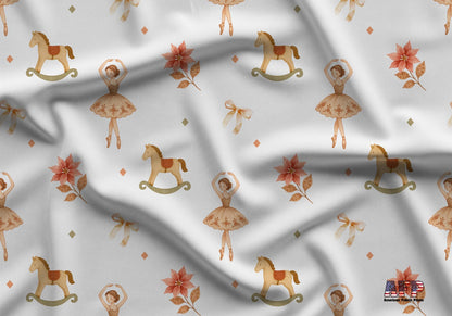Christmas Ballerina Fabric - Shop now at American Fabric Prints