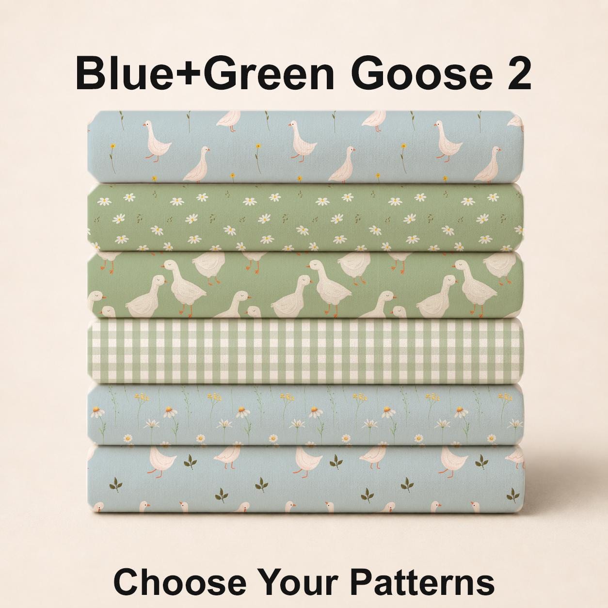 Blue+Green Goose 2 Fabric Bundle Set - Shop now at American Fabric Prints