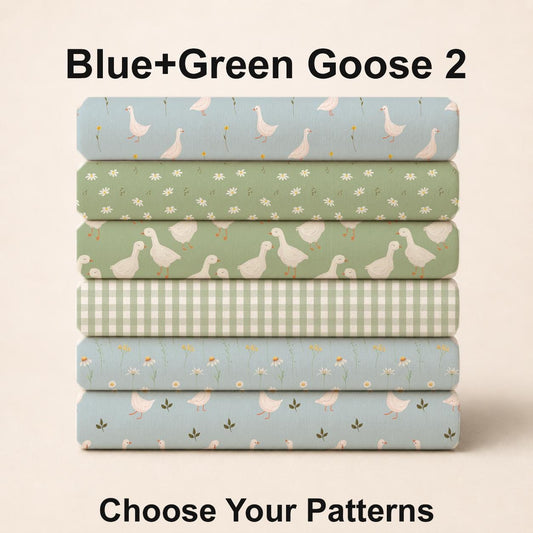 Blue+Green Goose 2 Fabric Bundle Set - Shop now at American Fabric Prints