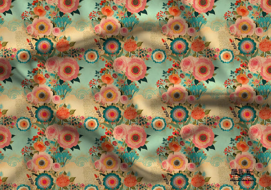 Vintage Boho Floral Fabric - Shop now at American Fabric Prints