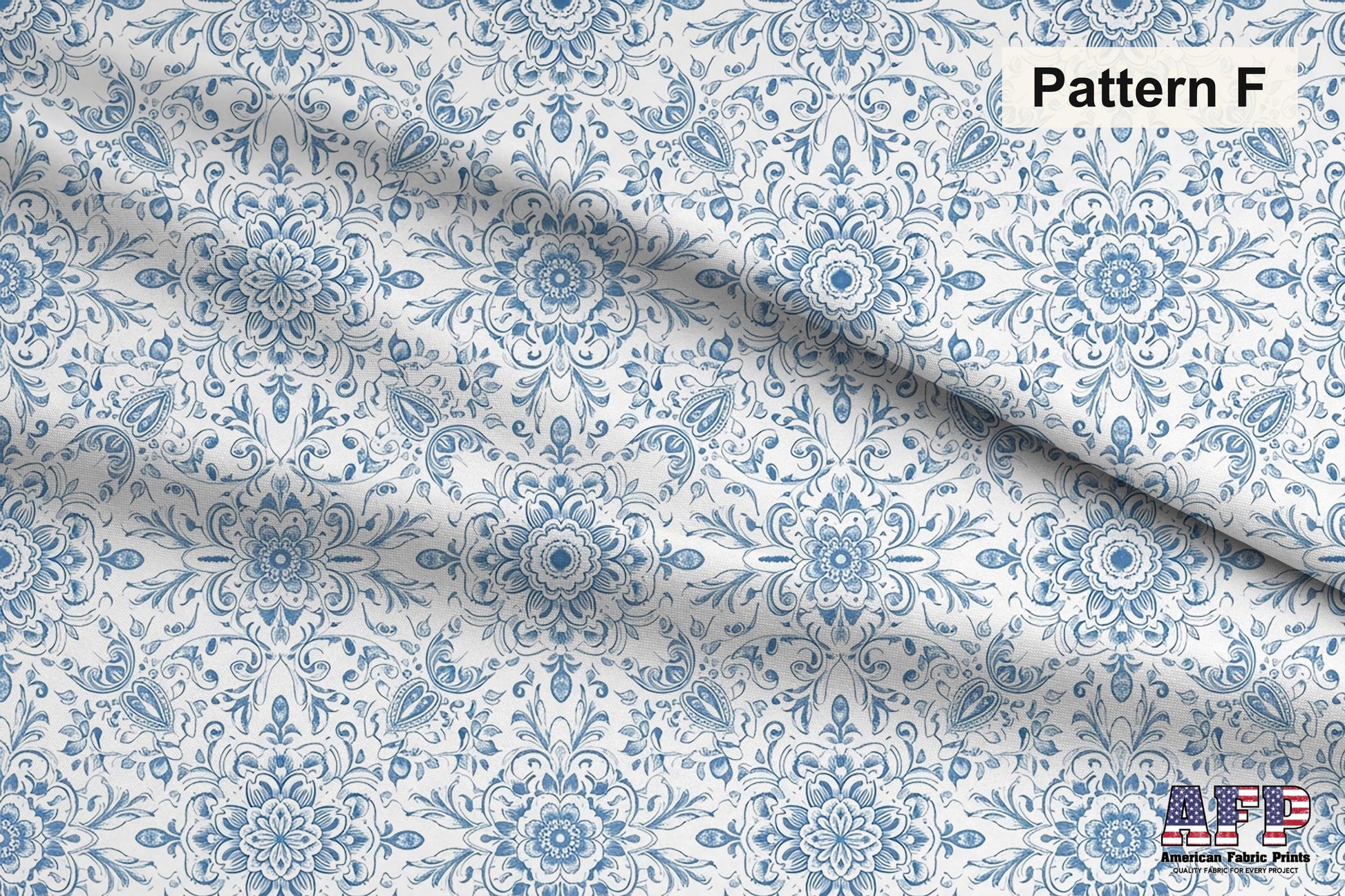 Blue Chinoiserie Toile De Jouy Fabric Bundle Set - Shop now at American Fabric Prints