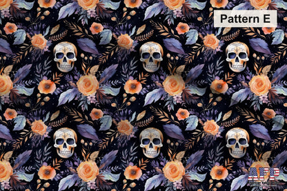 Boho Halloween Fabric Set. Choose Your Spooky Fabrics. Pattern E Shown. Shop now at American Fabric Prints.