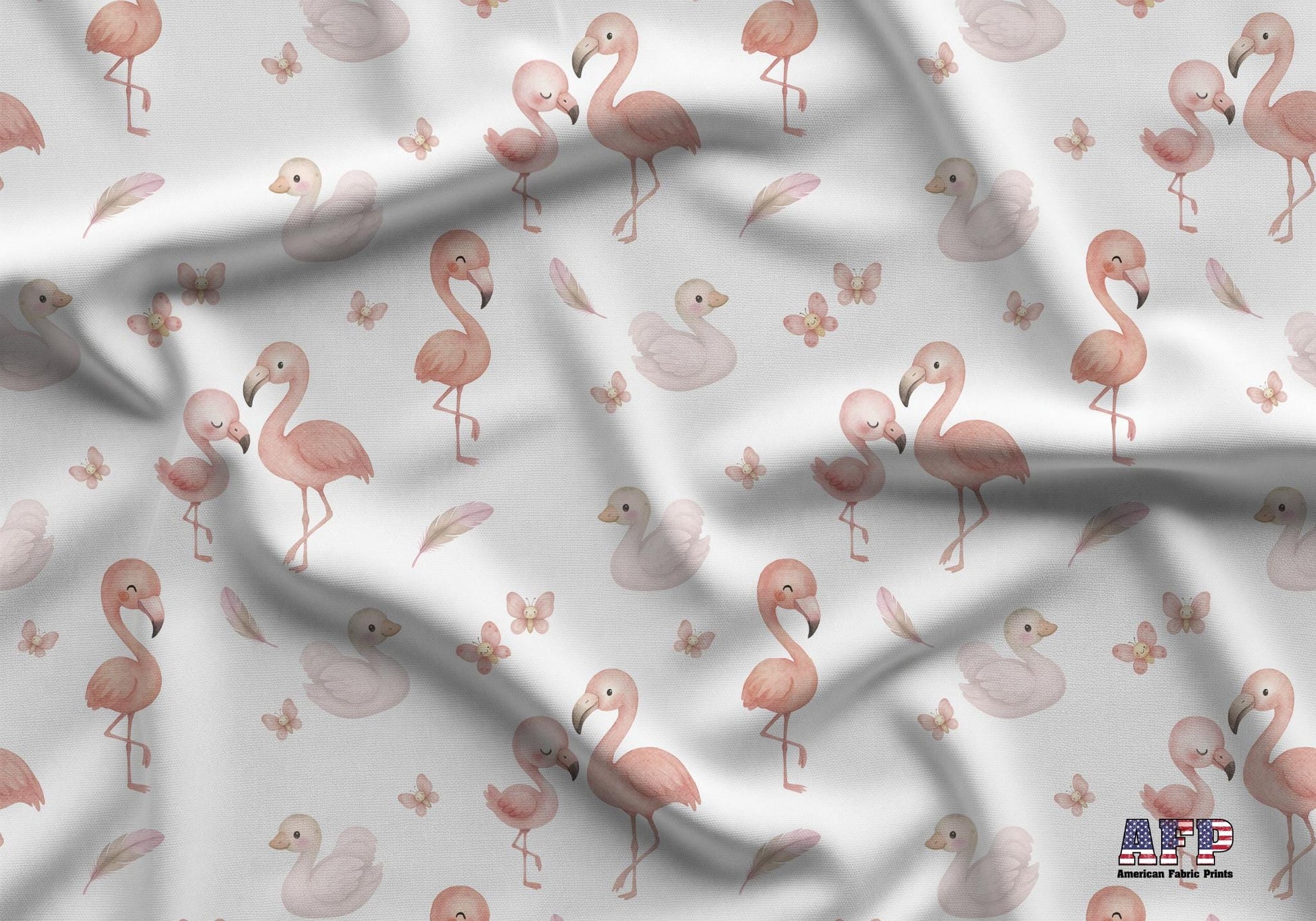 Pink Flamingo Fabric - Shop now at American Fabric Prints