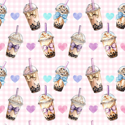 Boba Tea Fabric - Shop now at American Fabric Prints