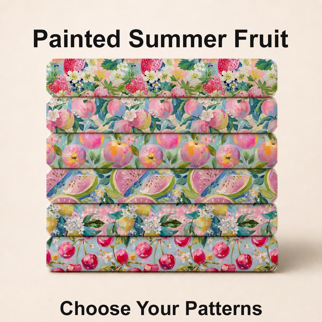 Painted Summer Fruit Fabric Bundle Set - Shop now at American Fabric Prints