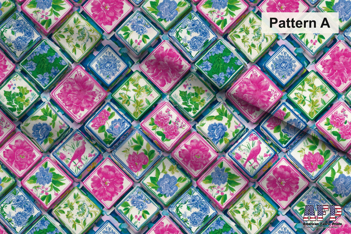 Pink Chinoiserie Mahjong 2 Fabric Bundle Set - Shop now at American Fabric Prints