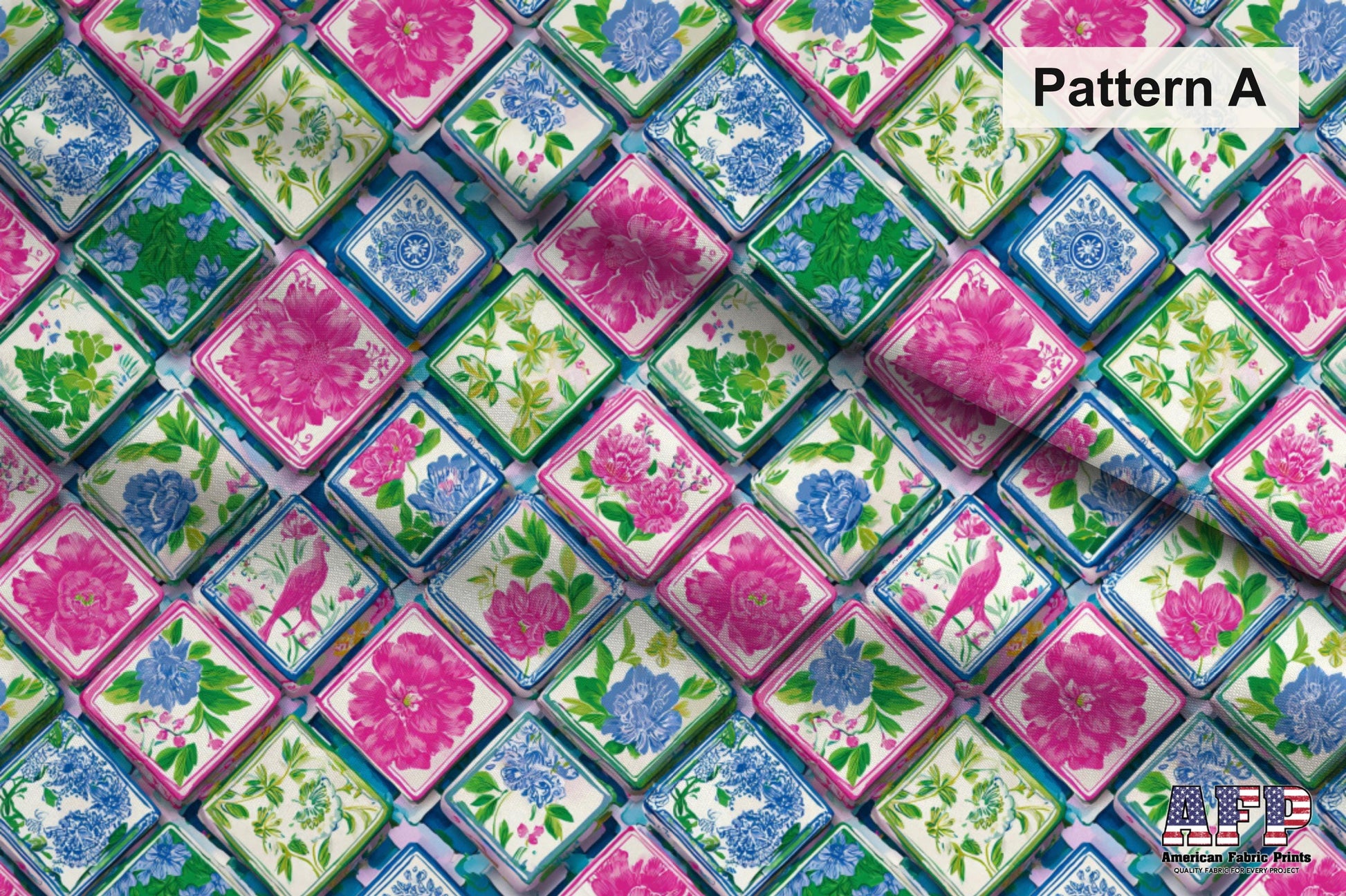 Pink Chinoiserie Mahjong 2 Fabric Bundle Set - Shop now at American Fabric Prints