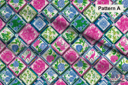 Pink Chinoiserie Mahjong 2 Fabric Bundle Set - Shop now at American Fabric Prints
