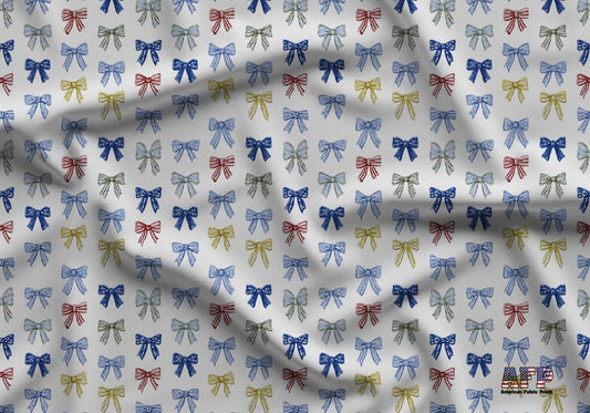 Grandmacore Bows Fabric - Shop now at American Fabric Prints