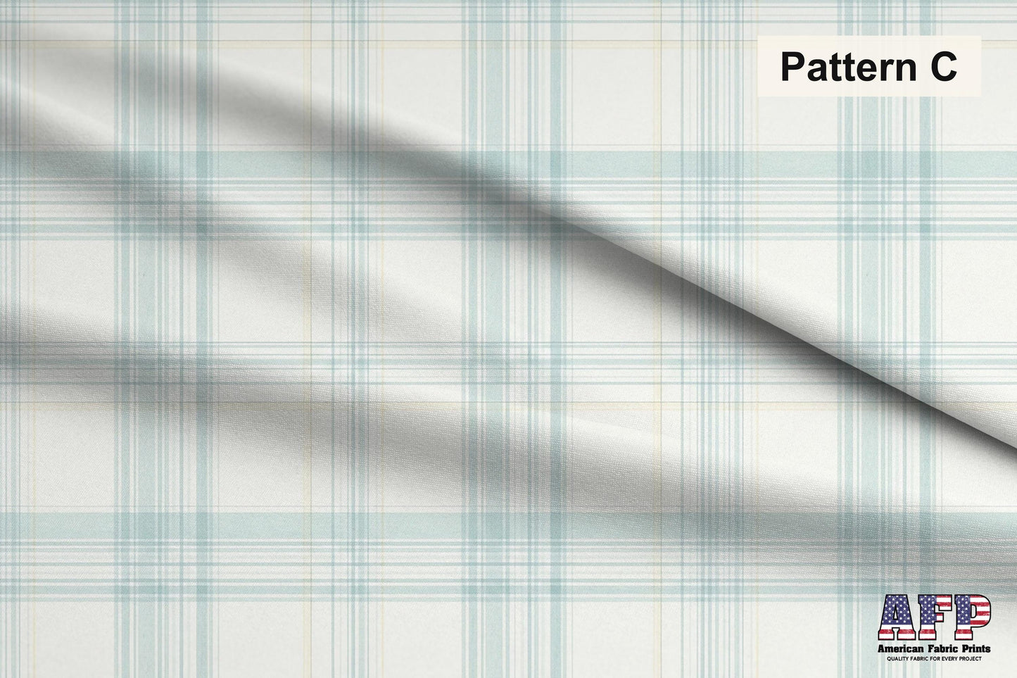 Blue and Beige Plaid 2 Fabric Bundle Set - Shop now at American Fabric Prints