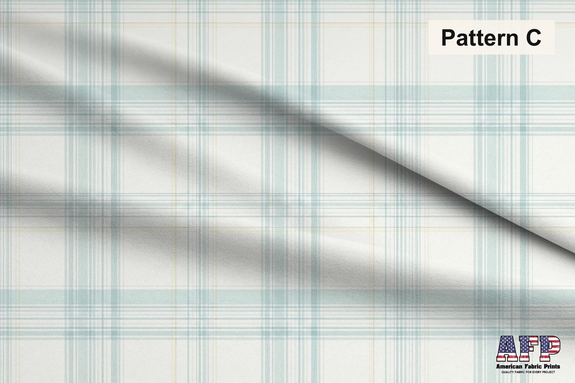 Blue and Beige Plaid 2 Fabric Bundle Set - Shop now at American Fabric Prints