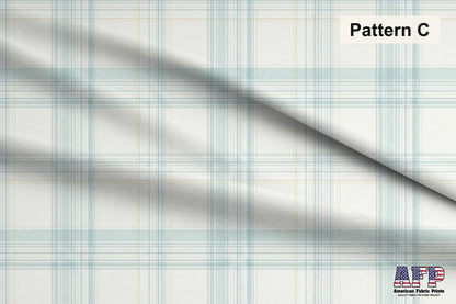 Blue and Beige Plaid 2 Fabric Bundle Set - Shop now at American Fabric Prints