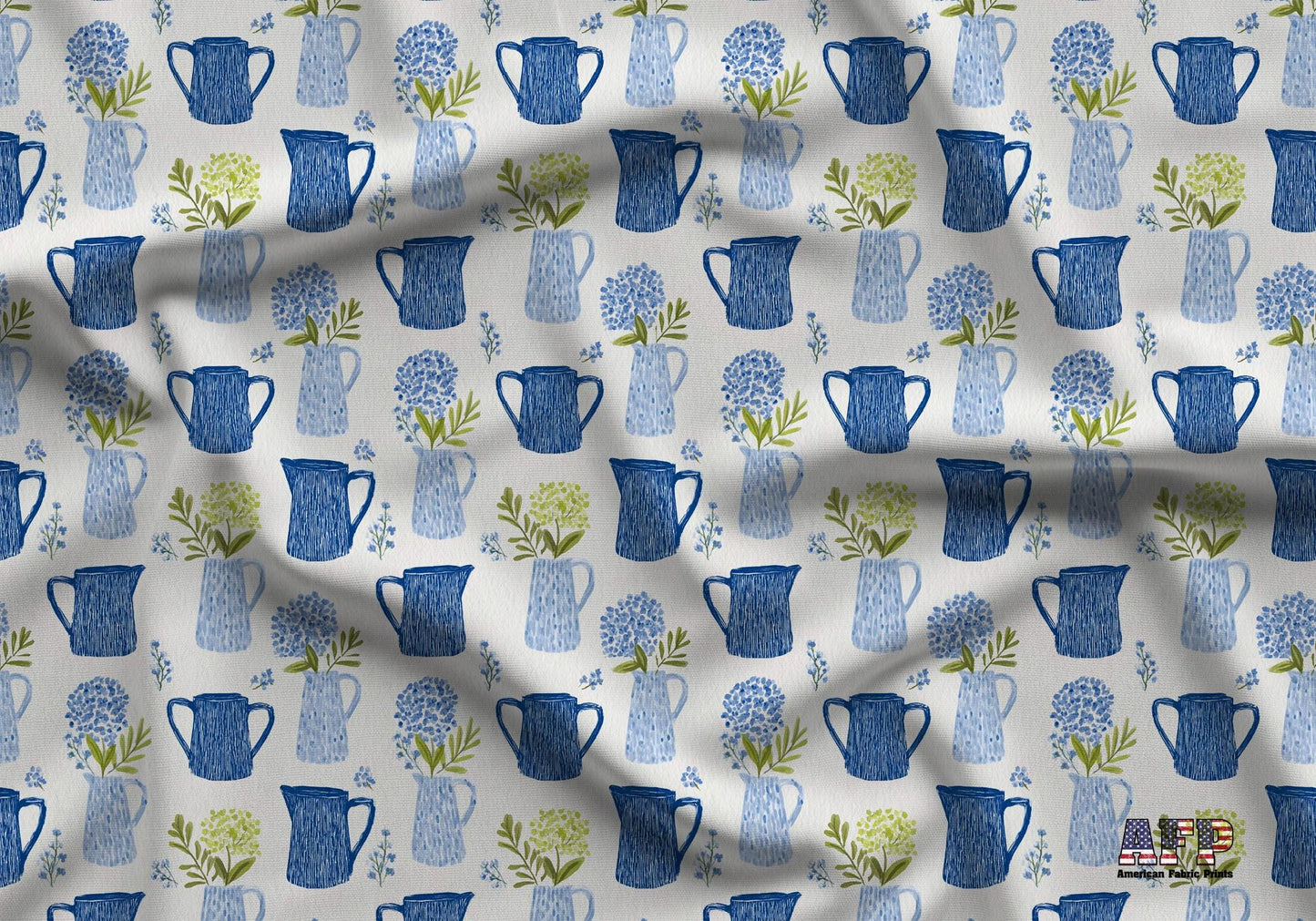 Pitchers with Floral Fabric - Shop now at American Fabric Prints