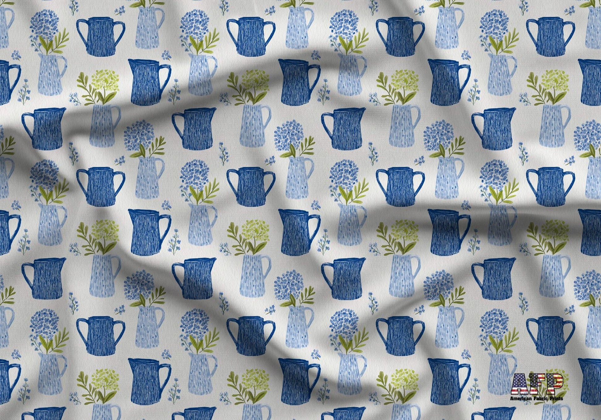 Pitchers with Floral Fabric - Shop now at American Fabric Prints