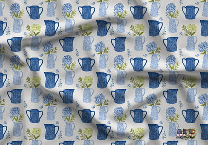 Pitchers with Floral Fabric - Shop now at American Fabric Prints