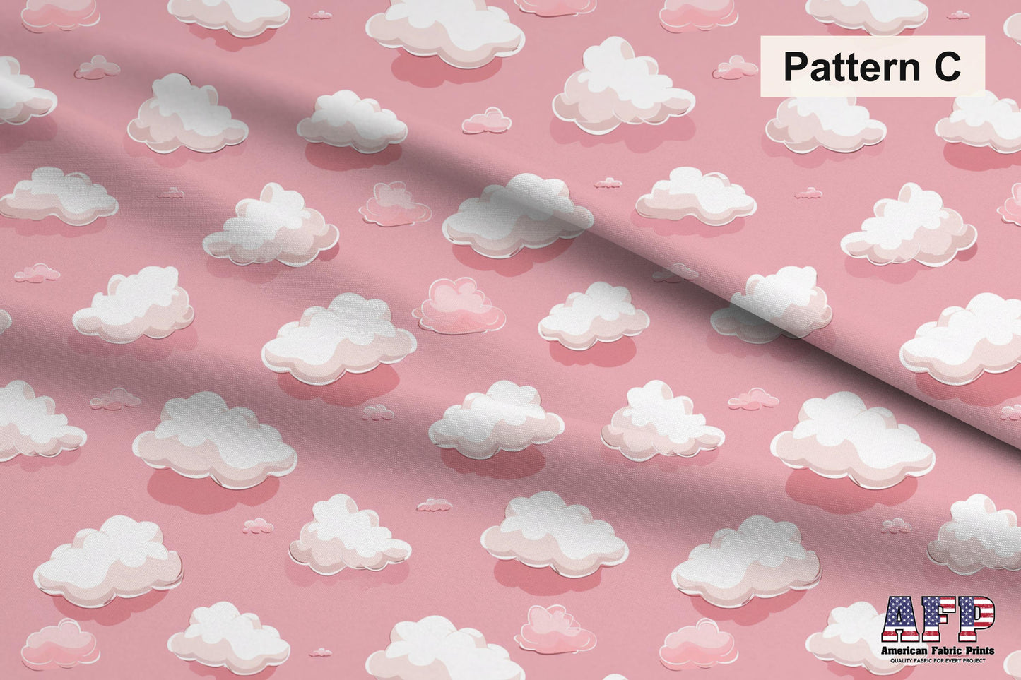 Bears, Clouds, & Stars Fabric Set.  Choose Your Patterns. Pattern C shown. Shop now at American Fabric Prints.
