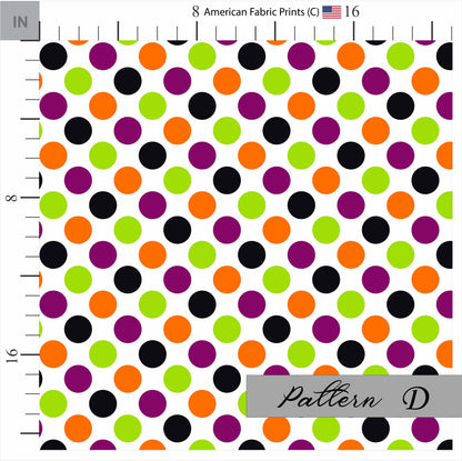 Halloween Quilt Fabric – Premium Cotton Quilt Fabric | Made in USA | Color Coordinated Prints