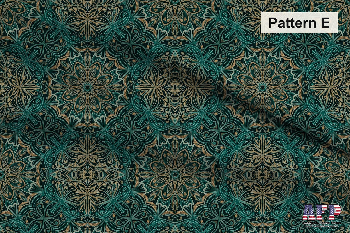 Arabesque Teals 5 Fabric Bundle Set - Shop now at American Fabric Prints
