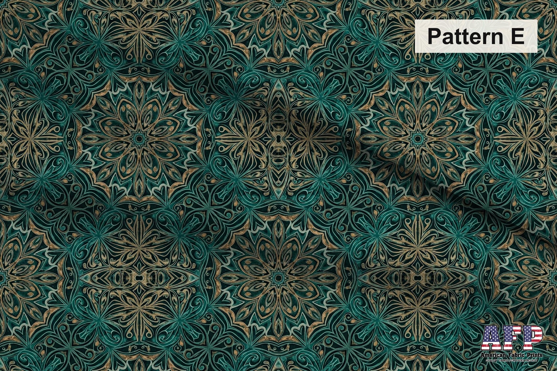 Arabesque Teals 5 Fabric Bundle Set - Shop now at American Fabric Prints