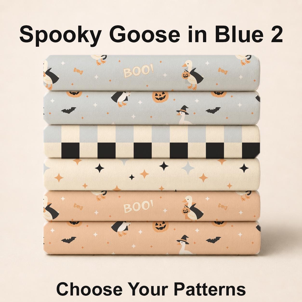 Spooky Goose in Blue 2 Fabric Bundle Set - Shop now at American Fabric Prints