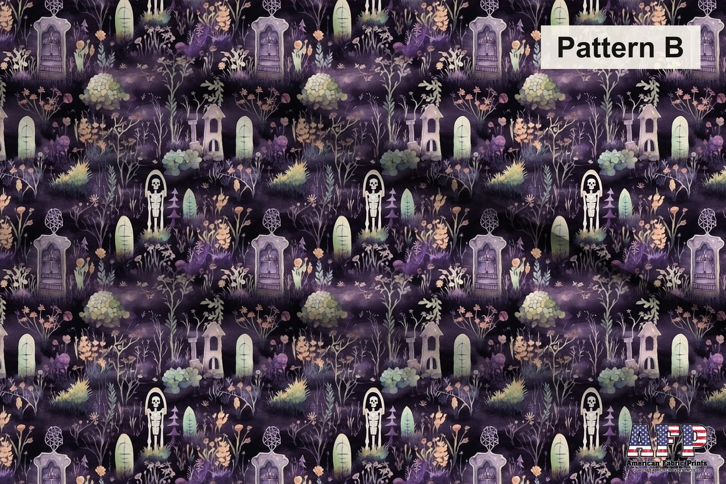 Boho Halloween Fabric Set. Choose Your Spooky Fabrics. Pattern B Shown. Shop now at American Fabric Prints.