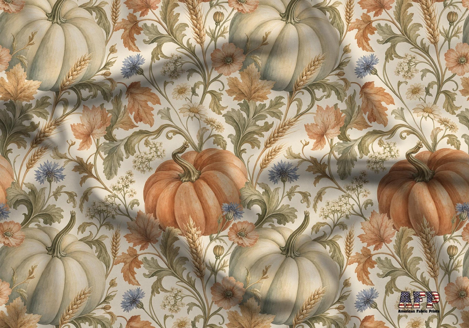 Fall Pumpkins Fabric - Shop now at American Fabric Prints