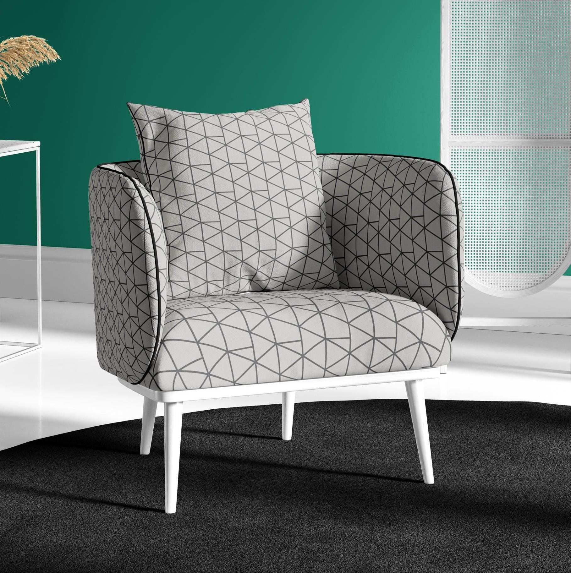 Elegant Abstract Geometric Fabric