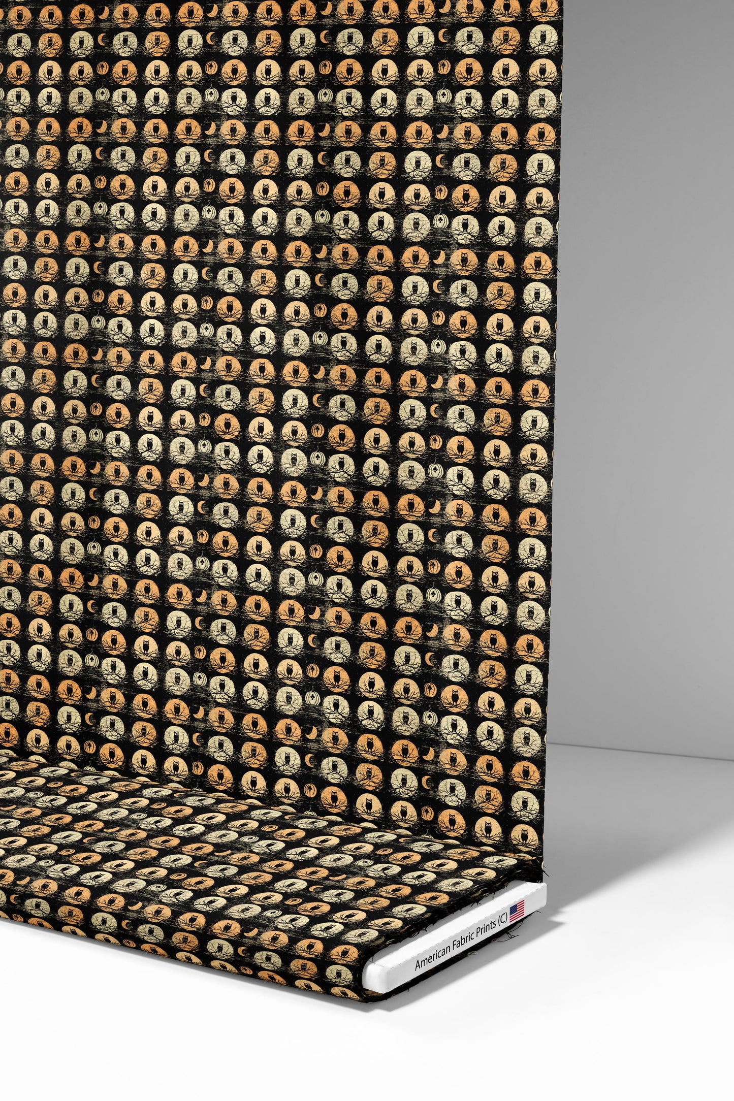 Vintage Halloween Owls Fabric - Shop now at American Fabric Prints