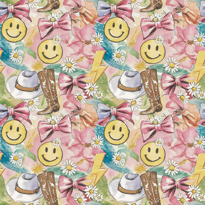 Preppy Groovy Country Fabric - Shop now at American Fabric Prints
