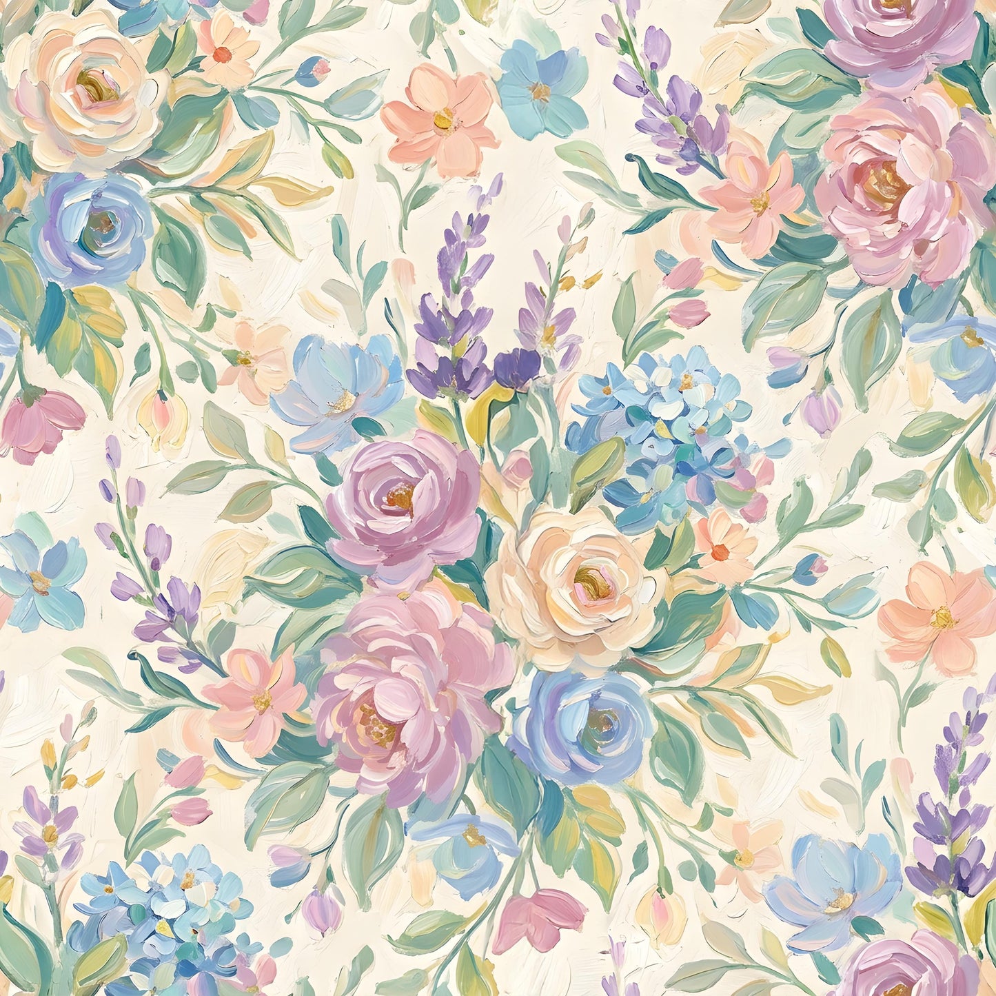 Pastel Bouquet Fabric - Shop now at American Fabric Prints