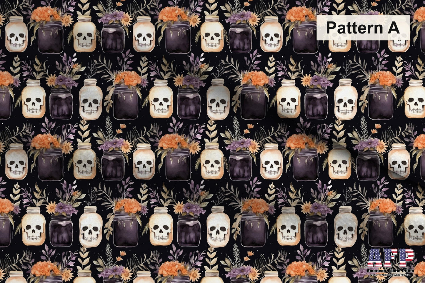 Boho Halloween Fabric Set. Choose Your Spooky Fabrics. Pattern A Shown. Shop now at American Fabric Prints.